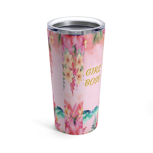 GIRL BOSS PInk Paradise Roadtrip Collection by Miniaday Designs Tumbler 20oz - Miniaday Designs, LLC.