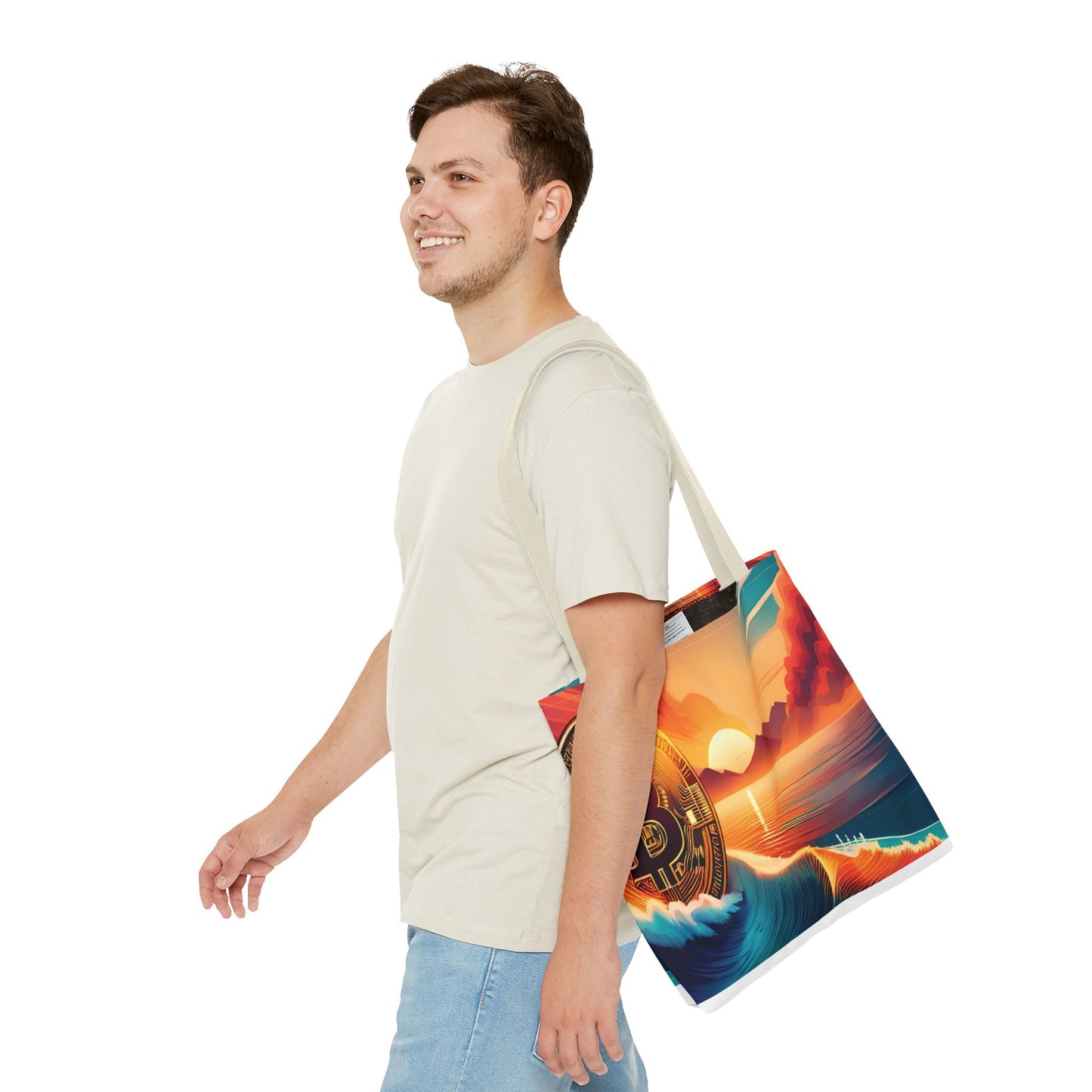 Ride the Wave with Bitcoin Tote Bag (AOP)