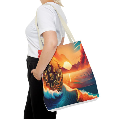 Ride the Wave with Bitcoin Tote Bag (AOP)