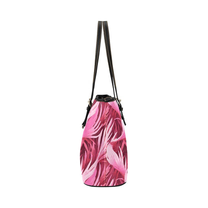 2000 swirl palm Leather Tote Bag/Small (Model 1651)