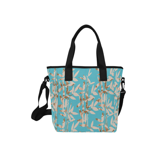 Miniaday Designs Bamboo with Logo Turquoise Tote Bag with Shoulder Strap (Model 1724)