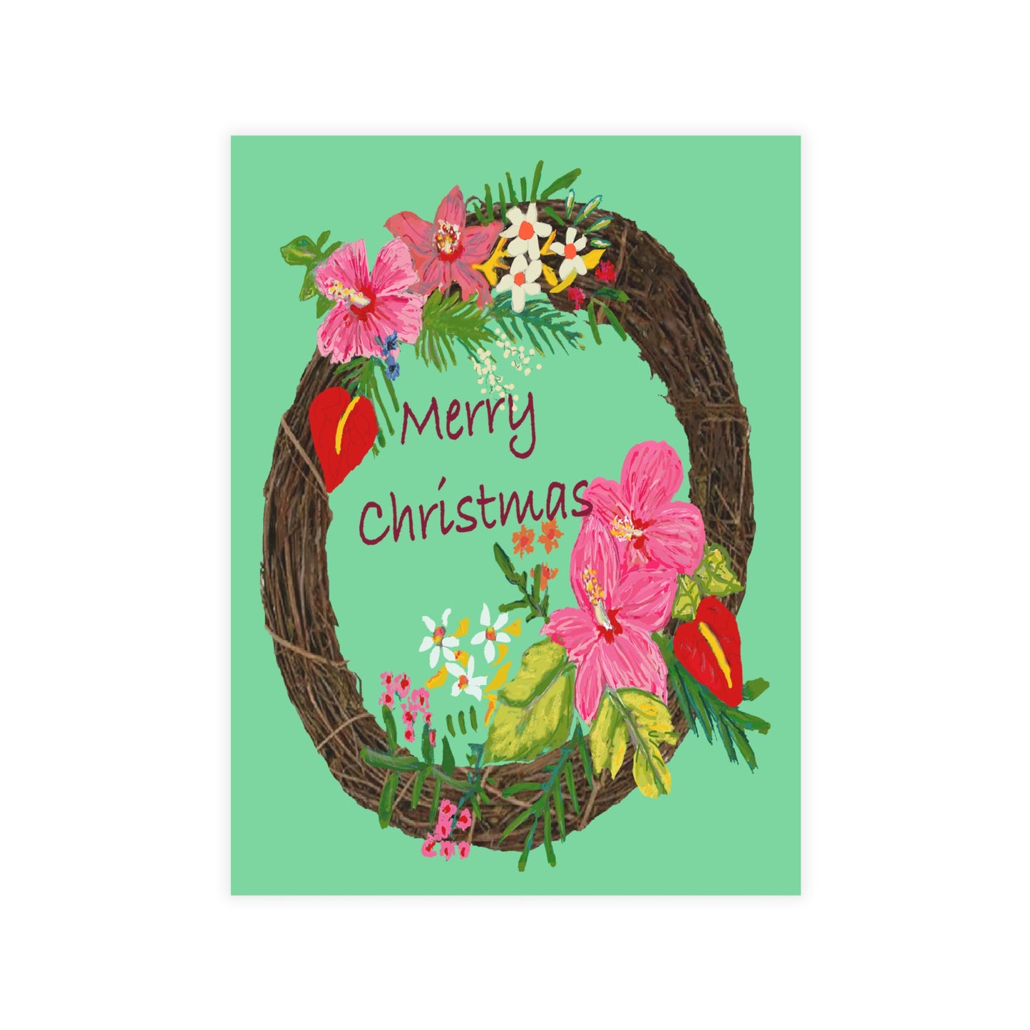 Miniaday Designs Tropical Christmas Postcard Bundles (envelopes included)