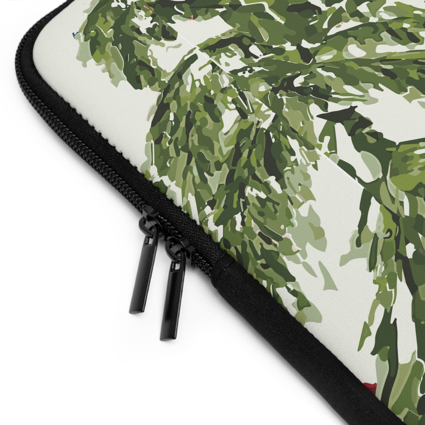 Miniaday Designs Parrot and Palms Laptop Sleeve Unisex Cream