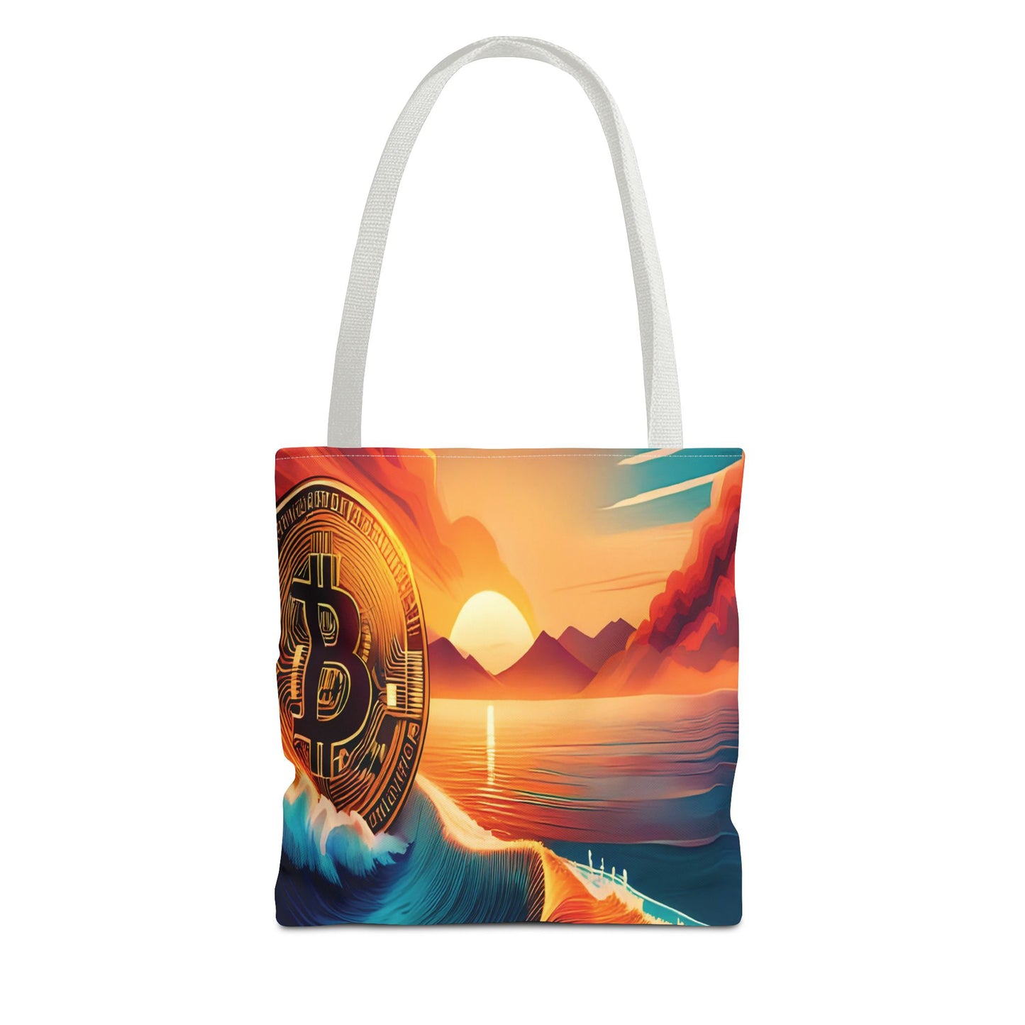 Ride the Wave with Bitcoin Tote Bag (AOP)