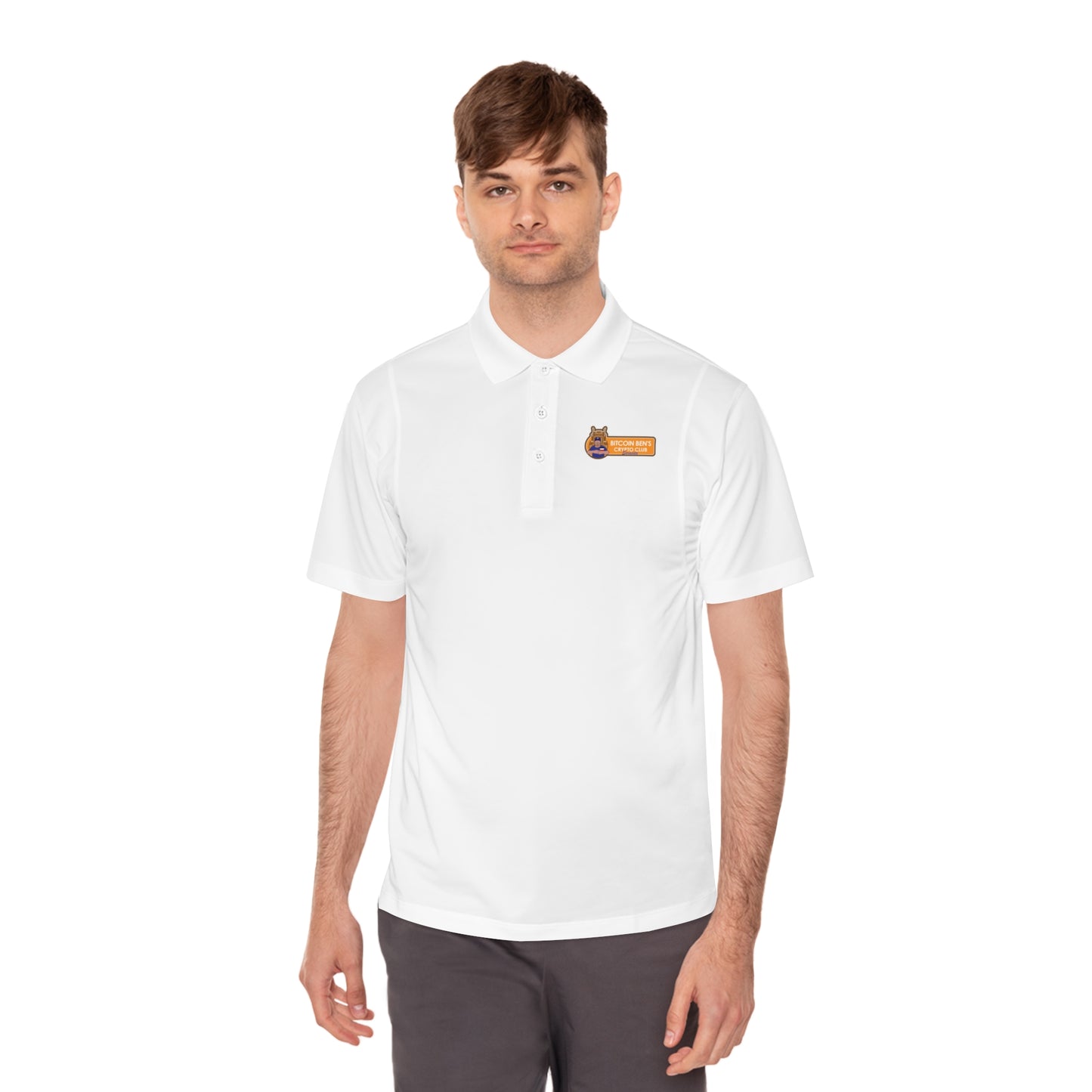 Bitcoin Ben Sarasota Sport Tek TK 650 Men's Sport Polo Shirt