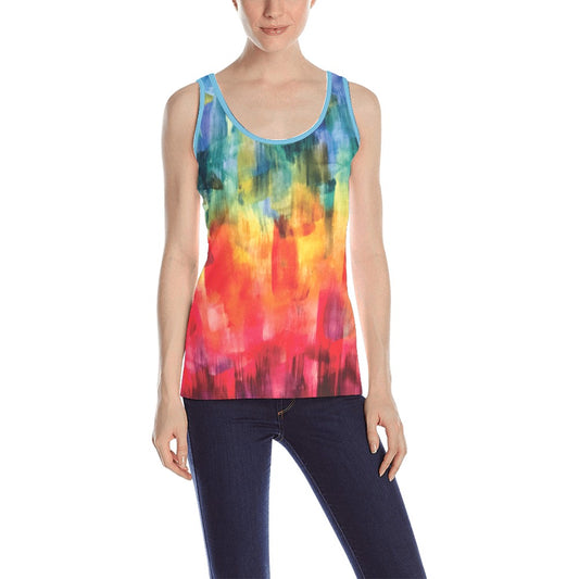 Sara's Rainbow Tank Top All Over Print Tank Top for Women (Model T43)