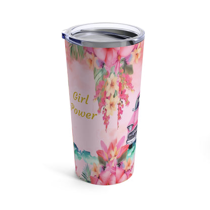 Girl Power PInk Paradise Roadtrip Collection by Miniaday Designs Tumbler 20oz - Miniaday Designs, LLC.