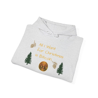 All I Want For Chirstmas is Bitcoin Trees Unisex Heavy Blend™ Hooded Sweatshirt