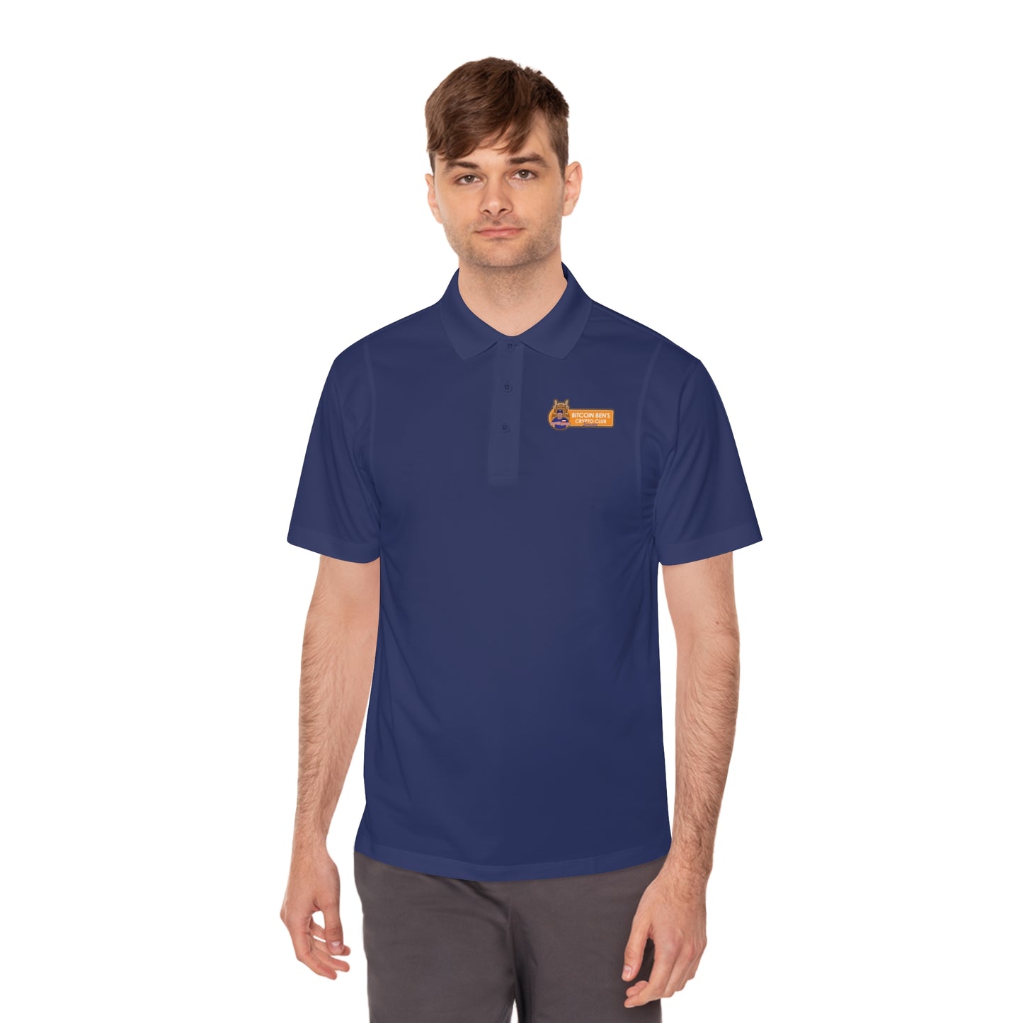 Bitcoin Ben Sarasota Sport Tek TK 650 Men's Sport Polo Shirt