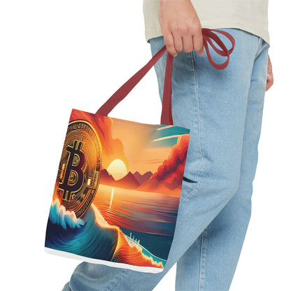 Ride the Wave with Bitcoin Tote Bag (AOP)