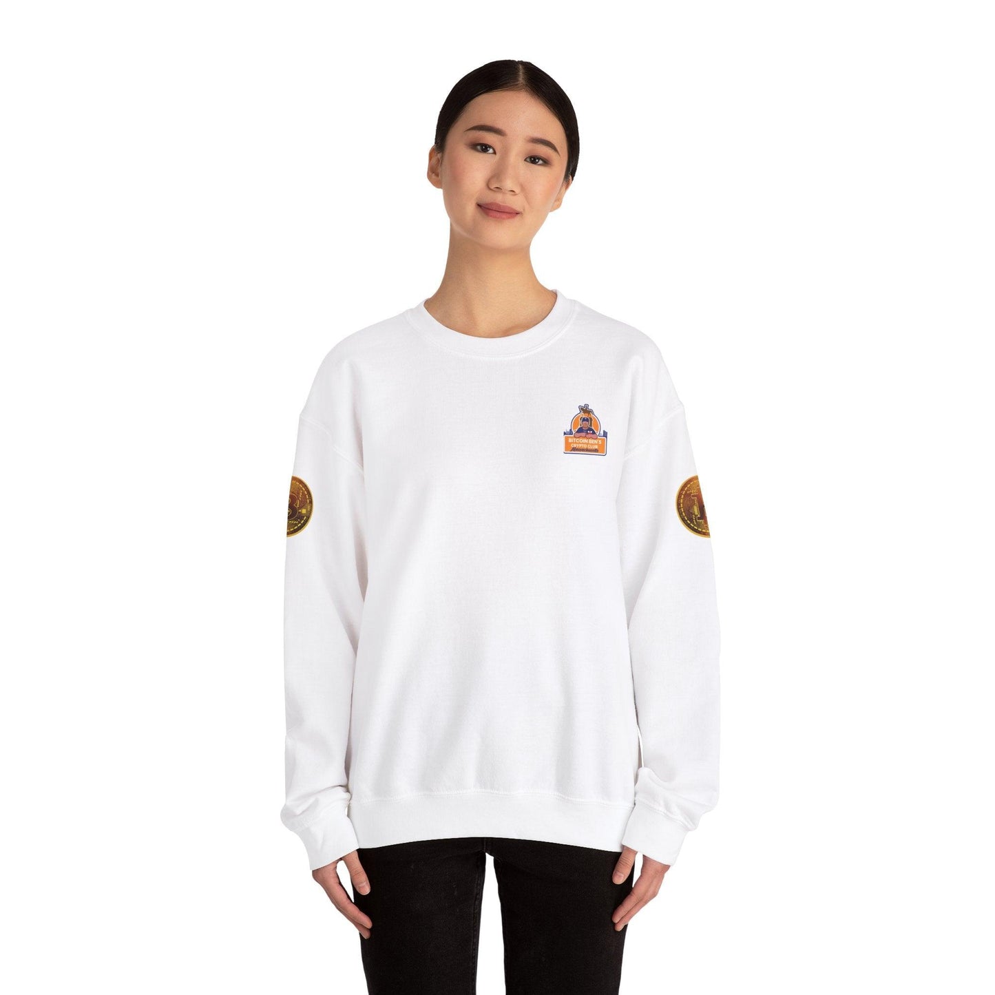 BBCC Massachusets Want to Learn About Bitcoin? Unisex Heavy Blend™ Crewneck Sweatshirt - Miniaday Designs, LLC.