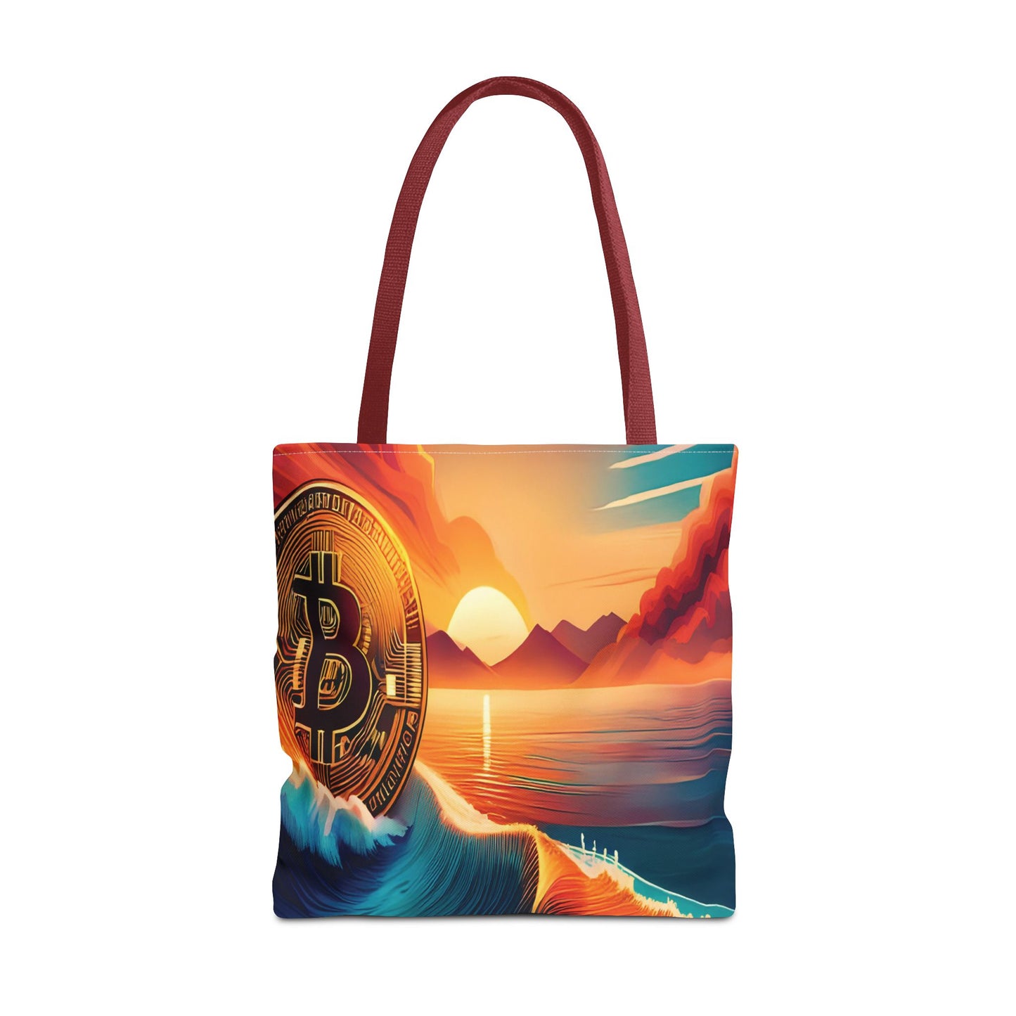 Ride the Wave with Bitcoin Tote Bag (AOP)