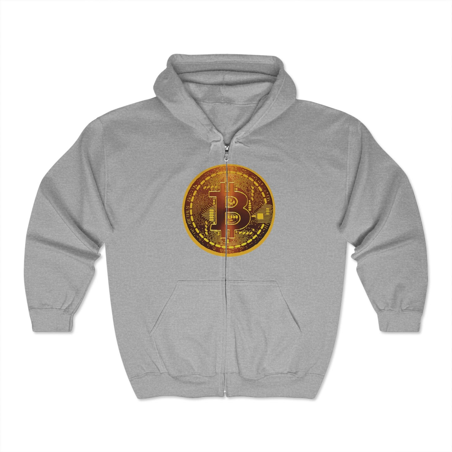 Riding the Wave- Bitcoin Unisex Heavy Blend™ Full Zip Hooded Sweatshirt