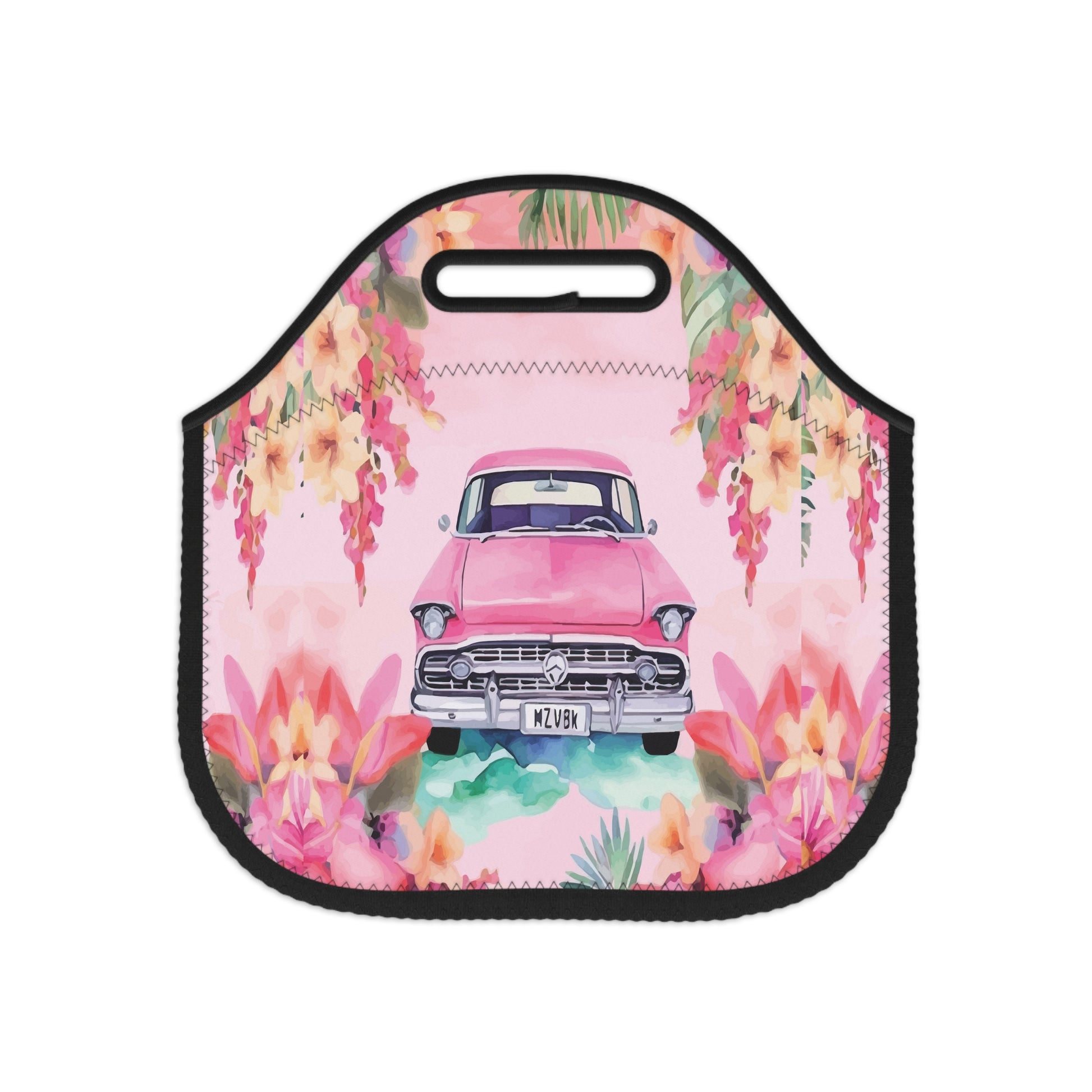 Pink Paradise Roadtrip Collection by Miniaday Designs, LLC. Neoprene Lunch Bag - Miniaday Designs, LLC.