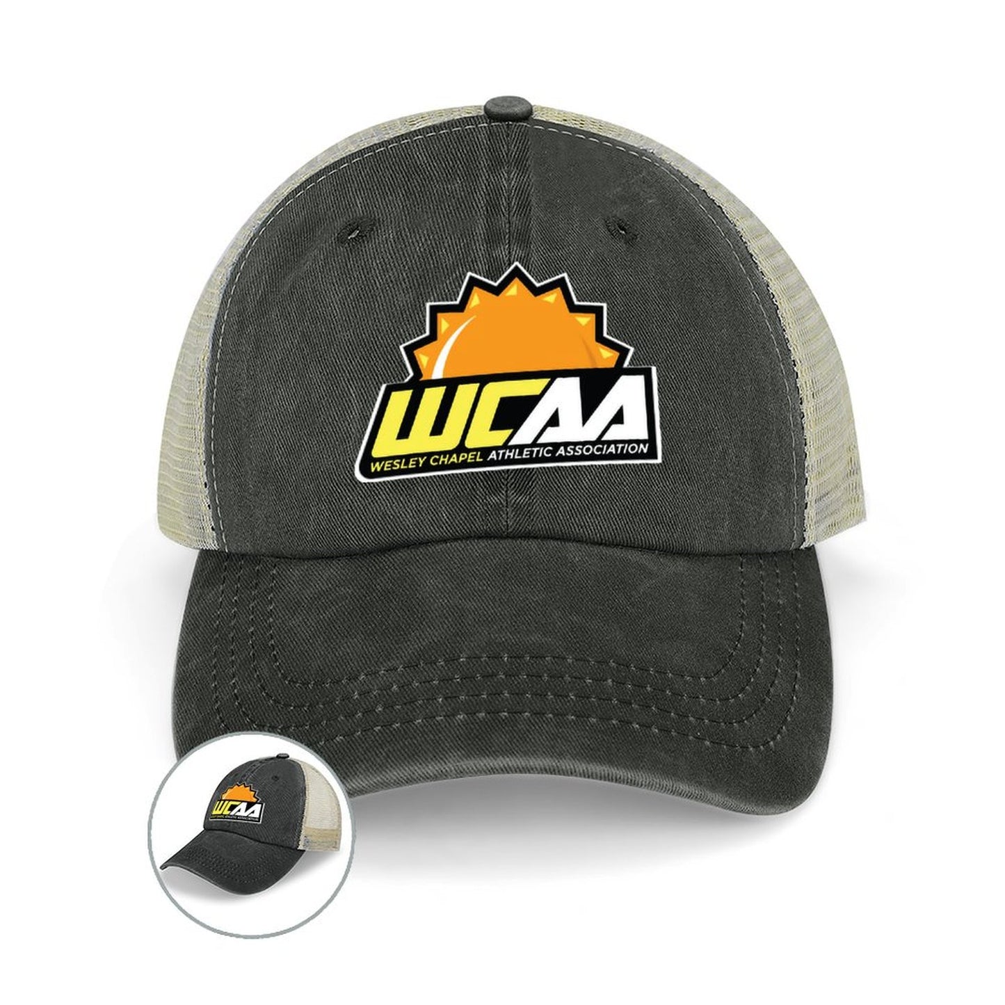 WCAA Denim Trucker Hat  Digital Print of Logo