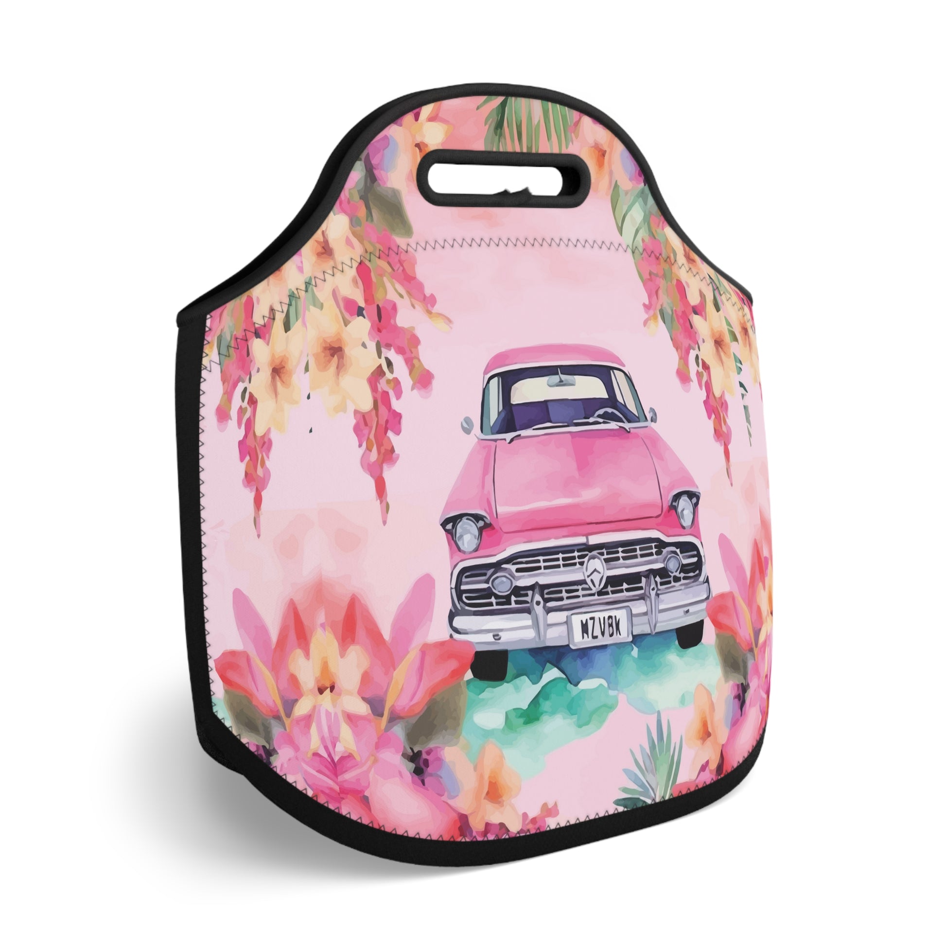 Pink Paradise Roadtrip Collection by Miniaday Designs, LLC. Neoprene Lunch Bag - Miniaday Designs, LLC.