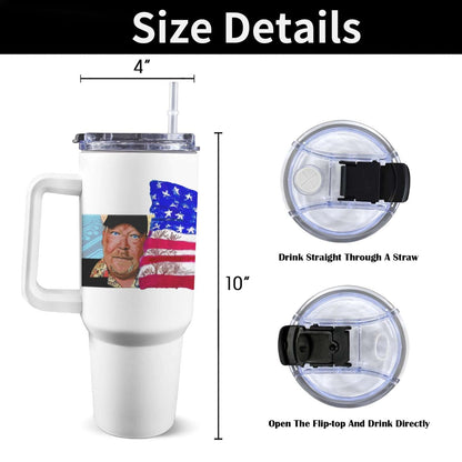 Bitcoin Ben 1776 Sarasota Capitol and Flag 40 oz Tumbler with Handle 40oz Tumbler with Handle