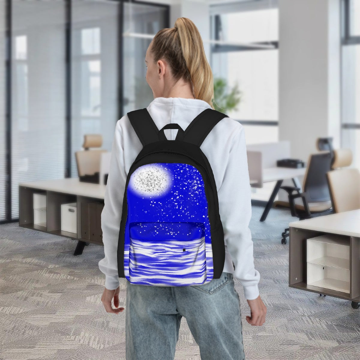 Ryan's Moon Over the Water Laptop Backpack