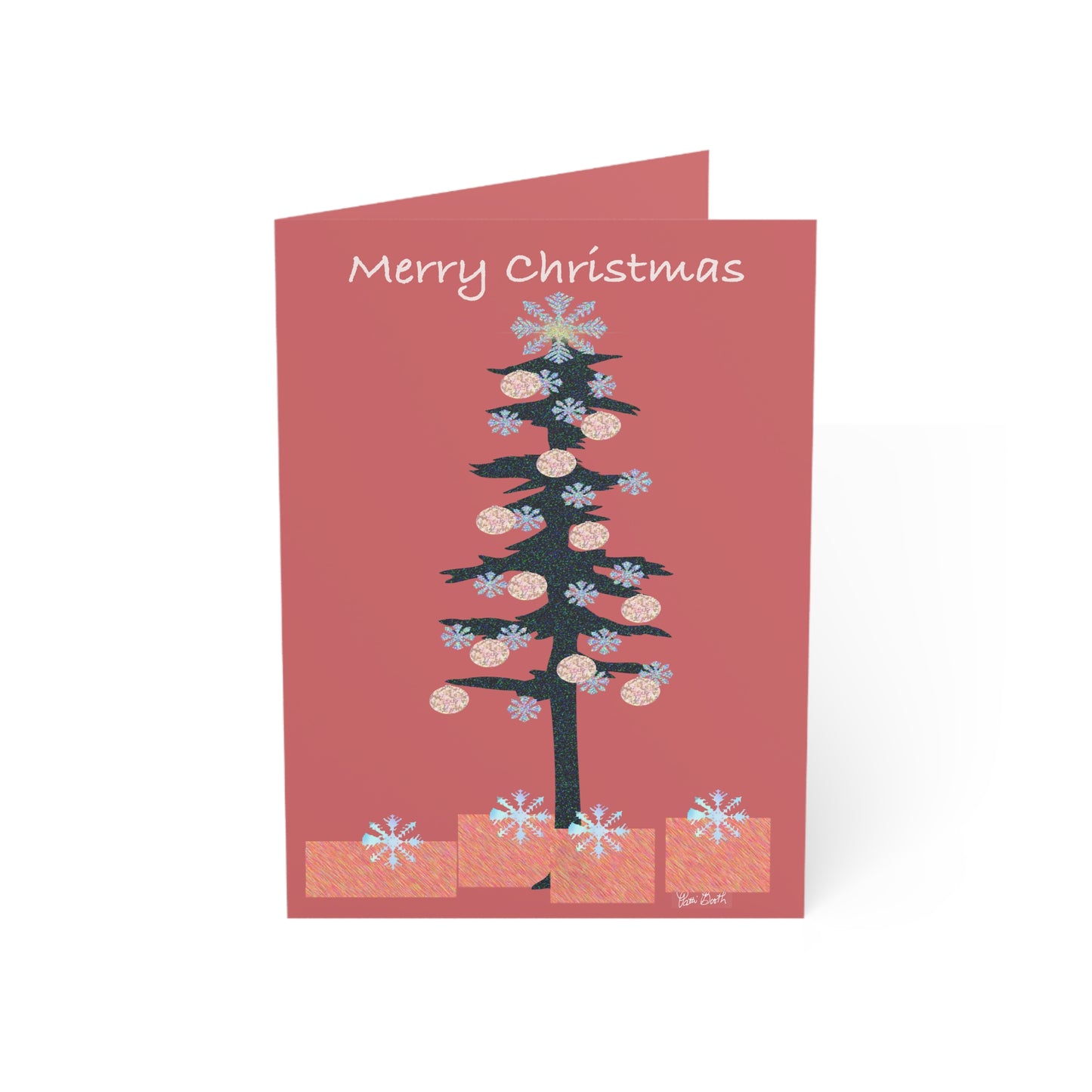 Merry Christmas with Packages Greeting Cards (1, 10, 30, and 50pcs)