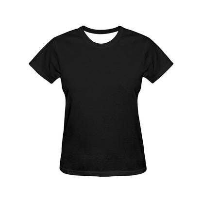 Miniaday Designs Black Tshirt All Over Print T-Shirt for Women (USA Size) (Model T40) - Miniaday Designs, LLC.