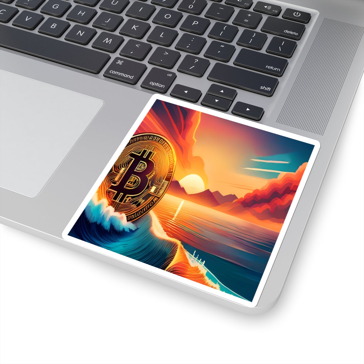 Ride the Wave Bitcoin Kiss-Cut Stickers