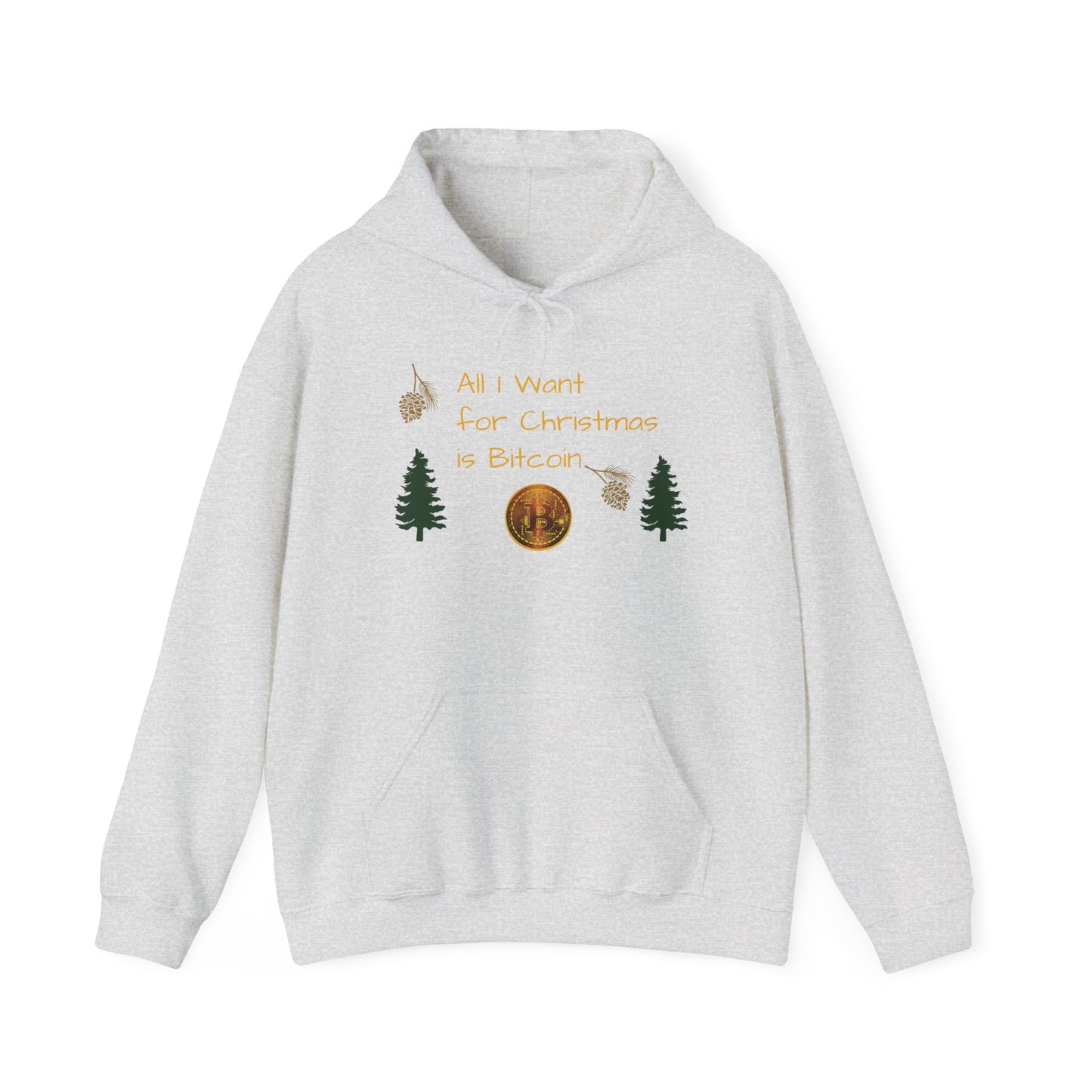 All I Want For Chirstmas is Bitcoin Trees Unisex Heavy Blend™ Hooded Sweatshirt