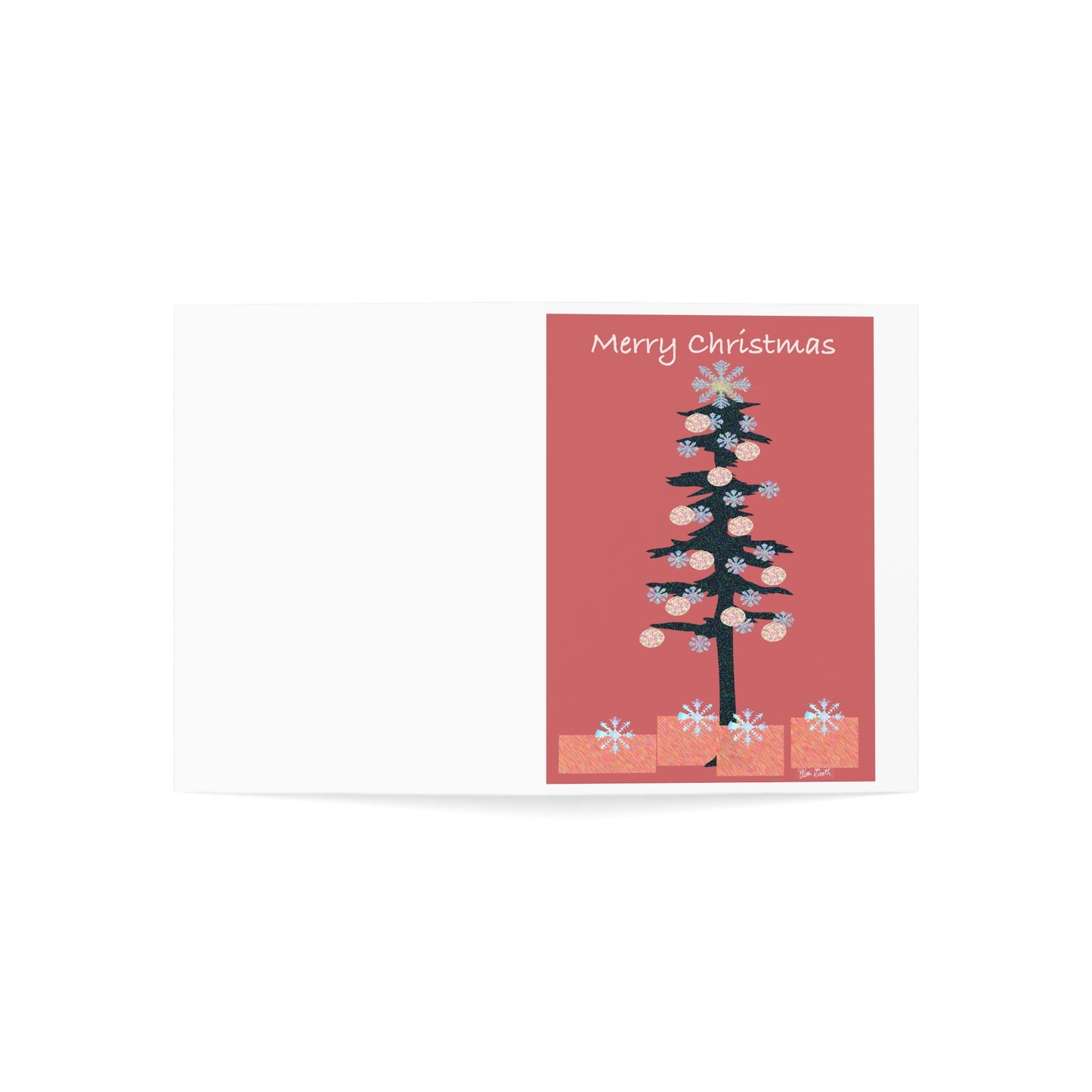 Merry Christmas with Packages Greeting Cards (1, 10, 30, and 50pcs)