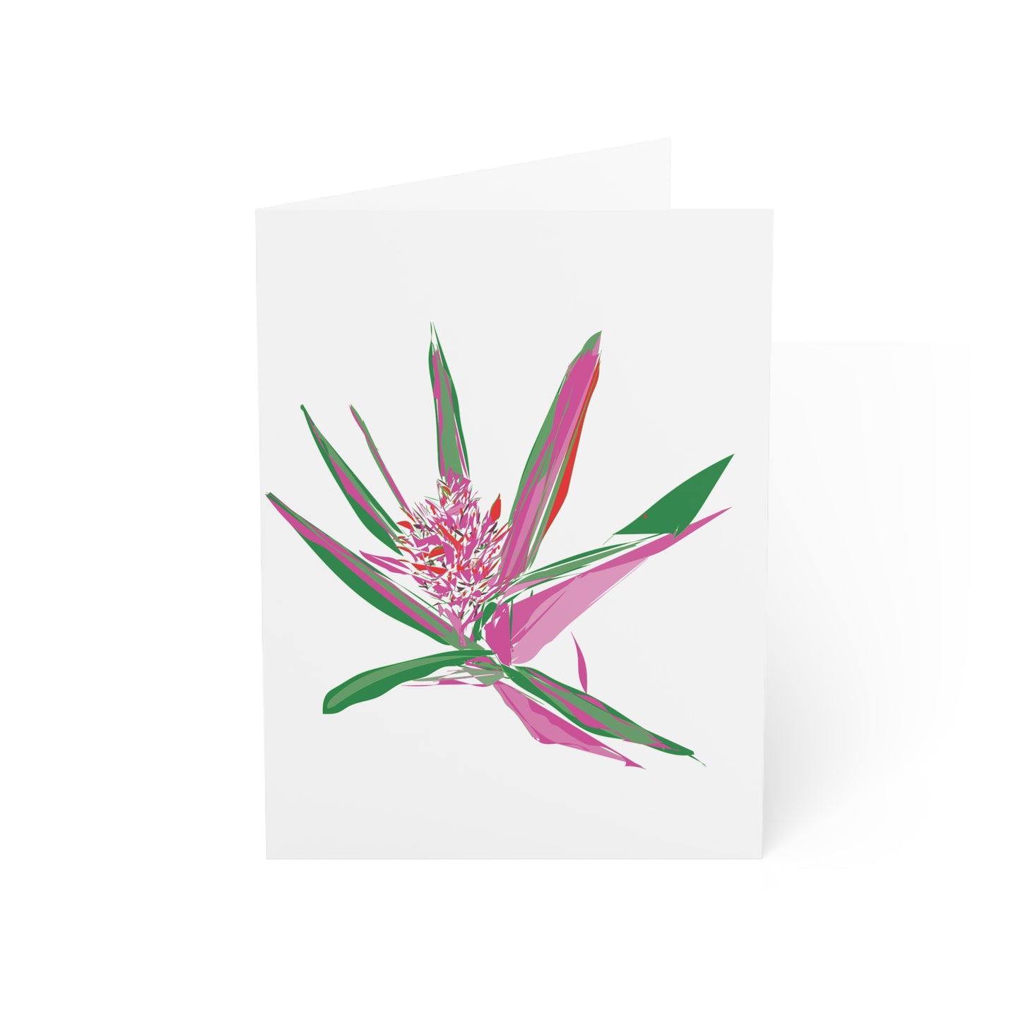 Miniaday Designs Greeting Cards Abstract Pink Pineapple Blooms - Miniaday Designs, LLC.