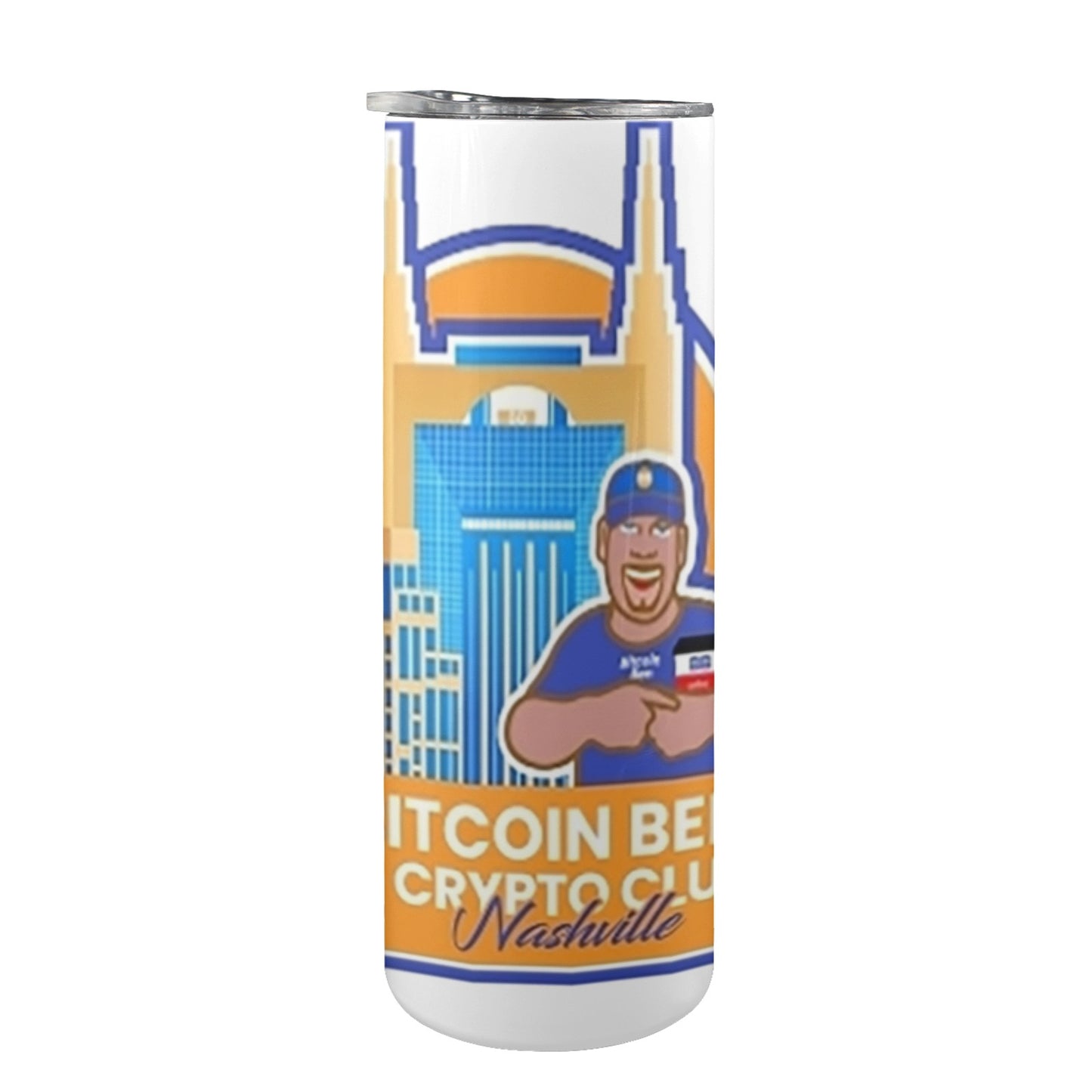 Bitcoin Ben Nashville Club Skinny Tumbler 20 oz.