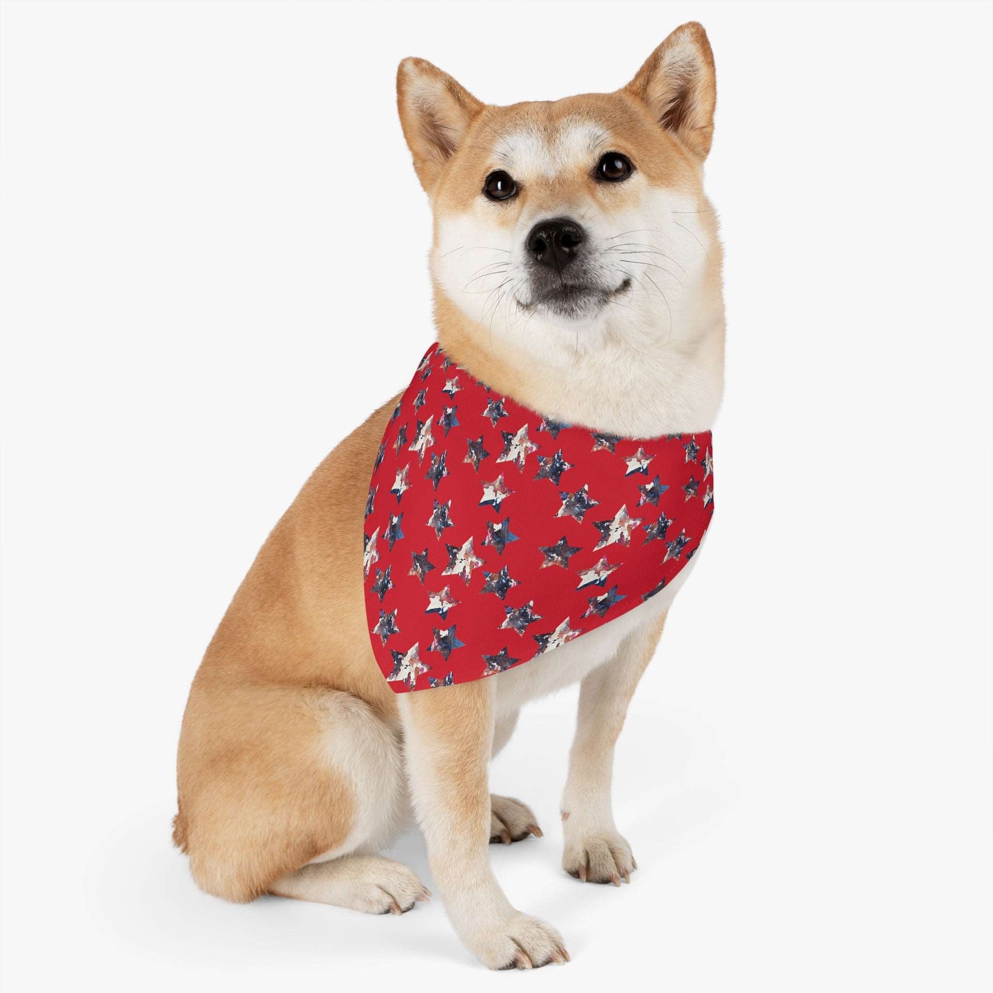 Americana Impressions Collection by Miniaday Designs, LLC. Red Pet Bandana Collar