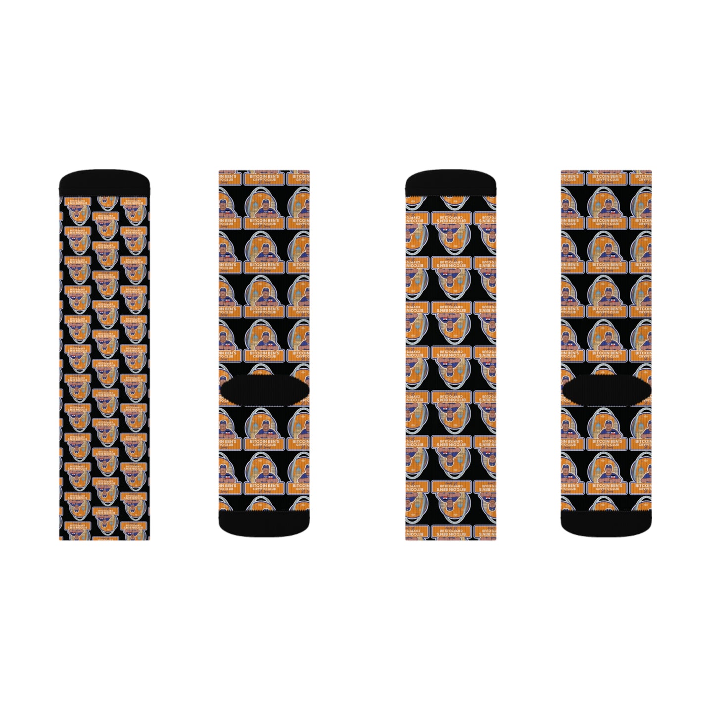 Bitcoin Ben St Louis Club Black Sublimation Socks