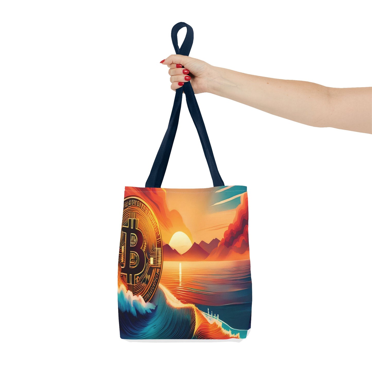 Ride the Wave with Bitcoin Tote Bag (AOP)