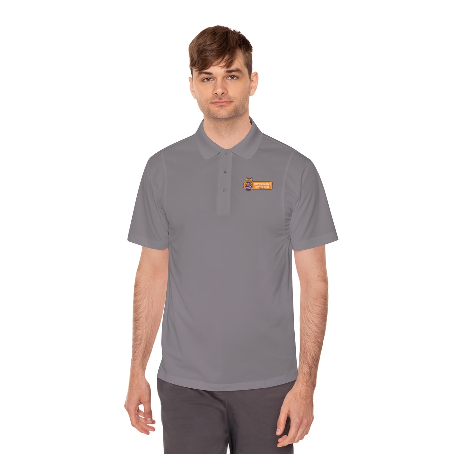 Bitcoin Ben Sarasota Sport Tek TK 650 Men's Sport Polo Shirt