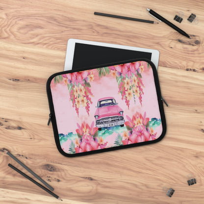 Pink Paradise Roadtrip Collection by Miniaday Designs, LLC. Laptop Sleeve - Miniaday Designs, LLC.