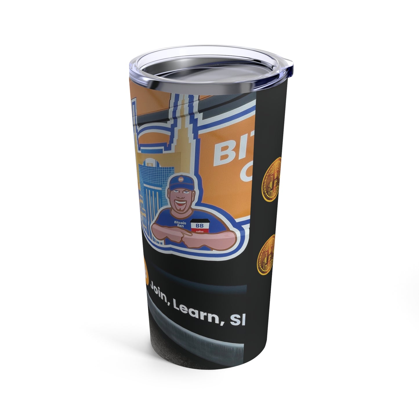 Bitcoin Ben with Truck and Bitcoin Tumbler 20oz