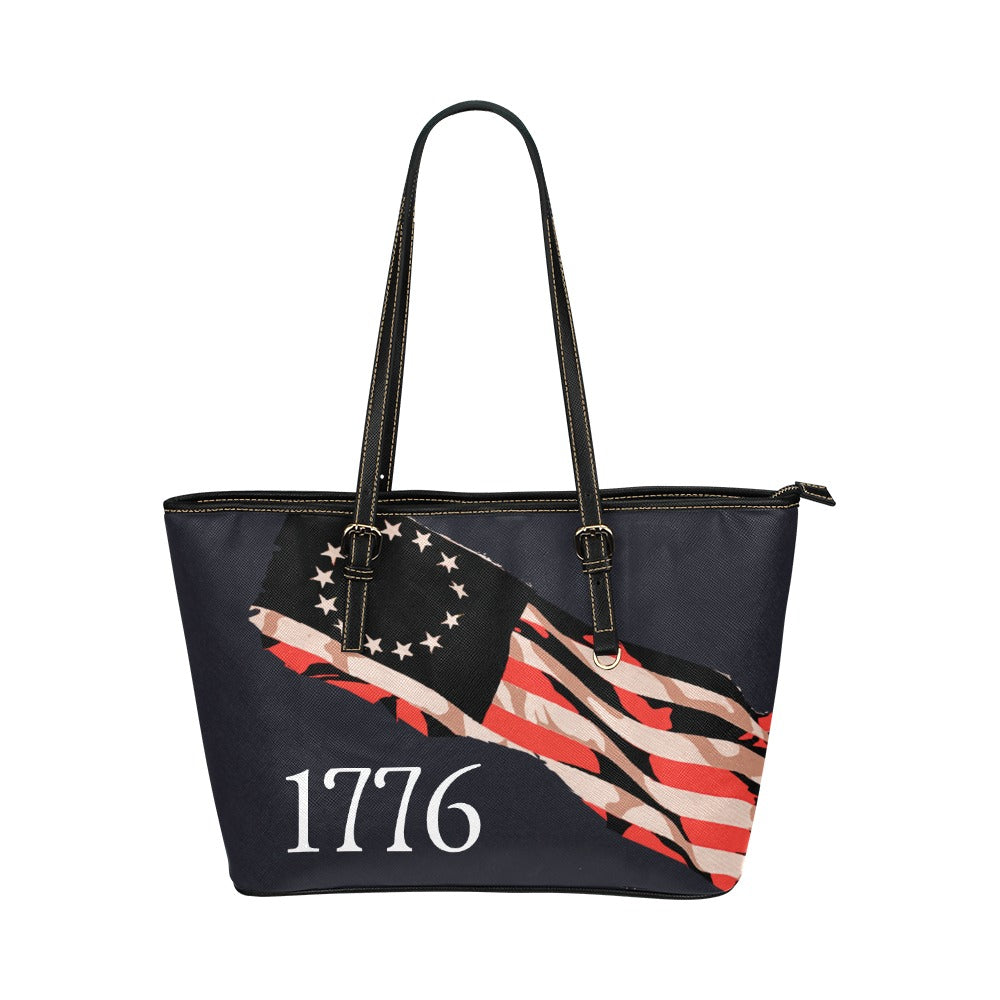 1776 Purse Leather Tote Bag/Small (Model 1651)