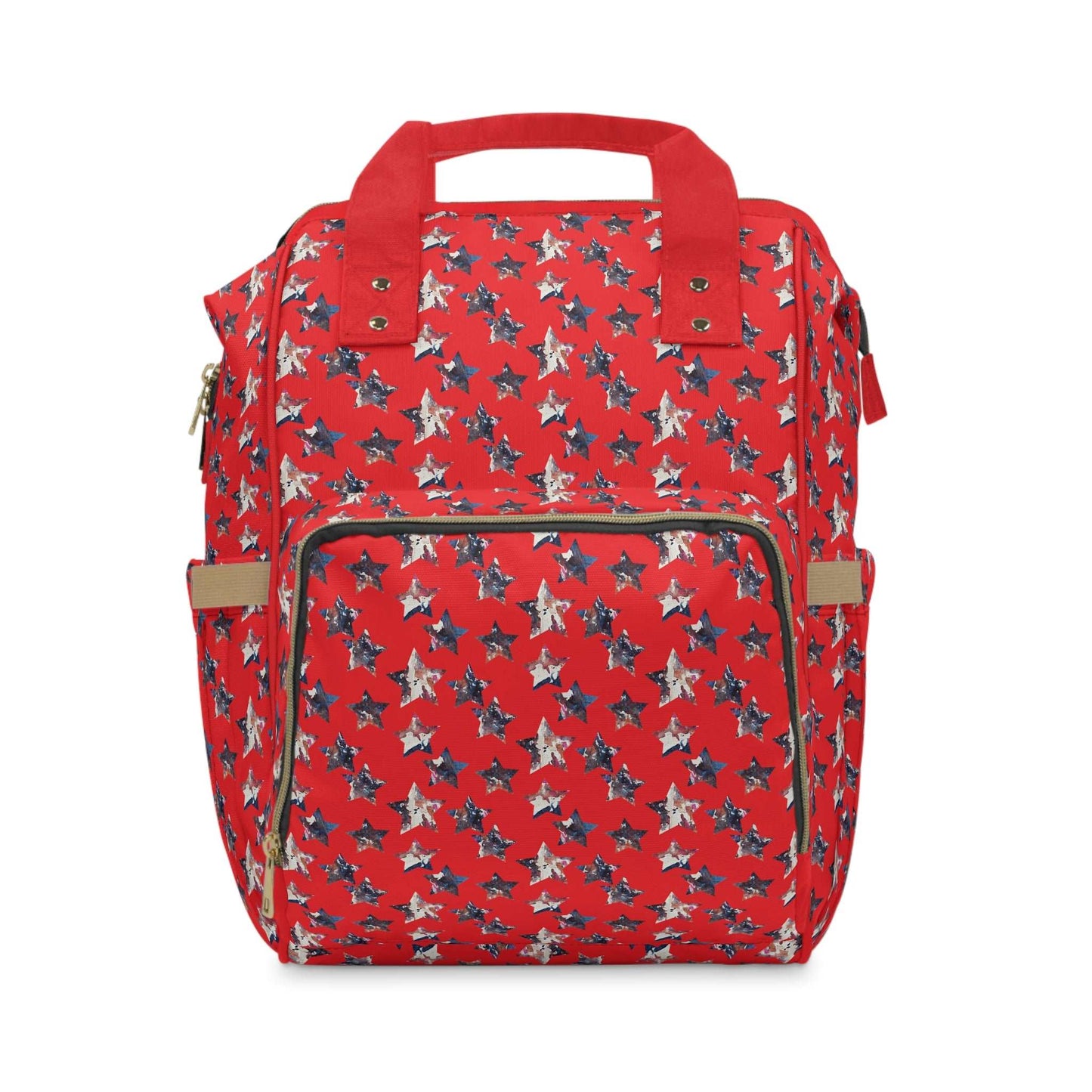 Americana Impressions Collection by Miniaday Designs, LLC. Red Multifunctional Diaper Backpack