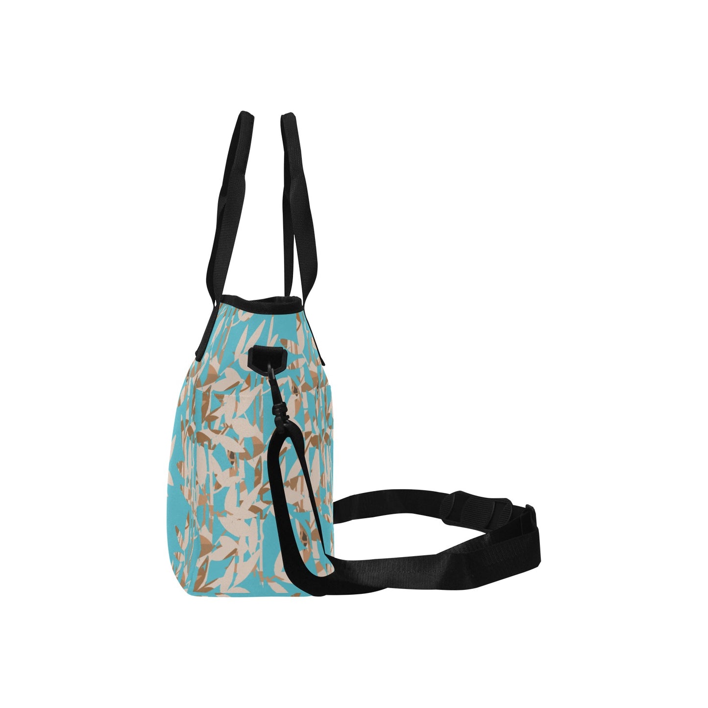 Miniaday Designs Bamboo with Logo Turquoise Tote Bag with Shoulder Strap (Model 1724)