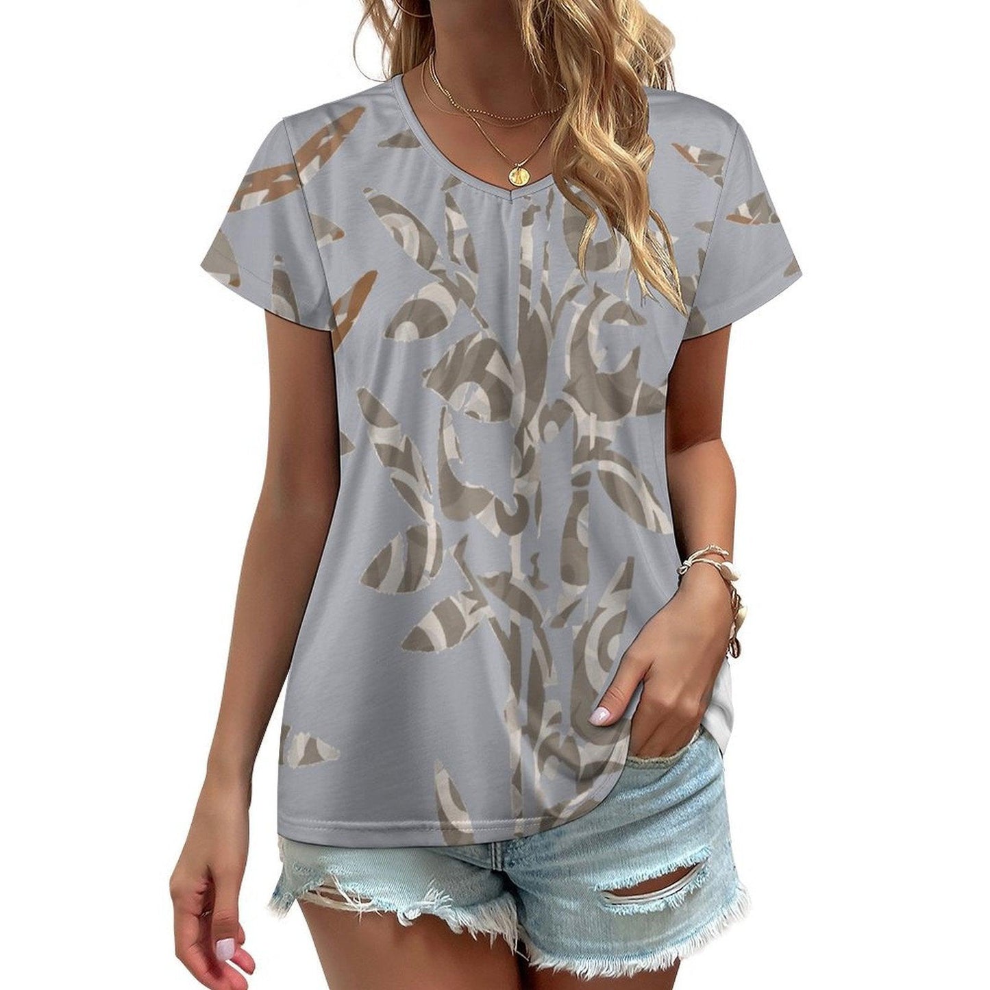 Designer Bamboo V Neck T Shirts