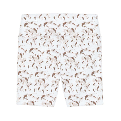 Ethereal Avian Silhouettes Collection by Miniaday Designs, LLC.  Women's Workout Shorts (XS-XL)