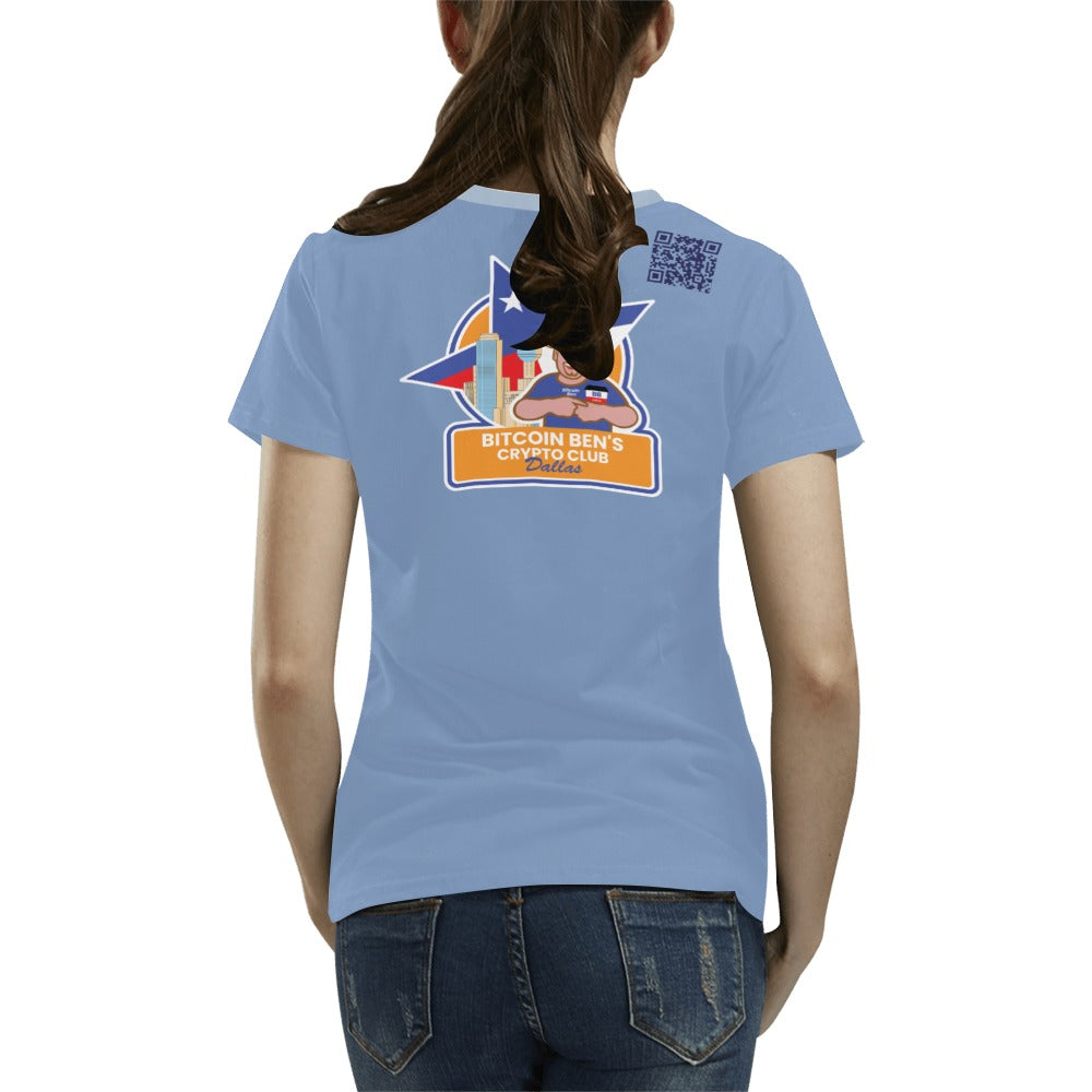 Want to Learn About Bitcoin Texas T-Shirt for Women (USA Size) (Model T40)