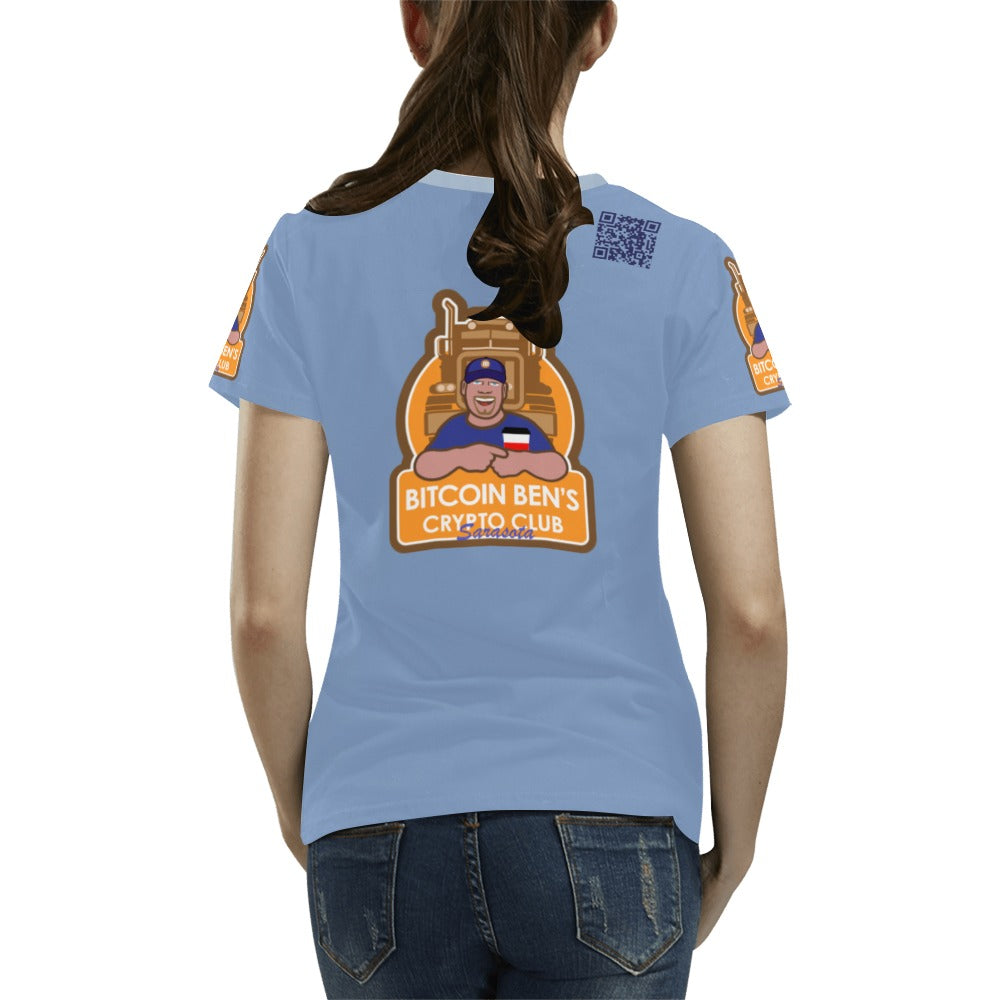 Want to Learn About Bitcoin Sarasota  T-Shirt for Women (USA Size) (Model T40)