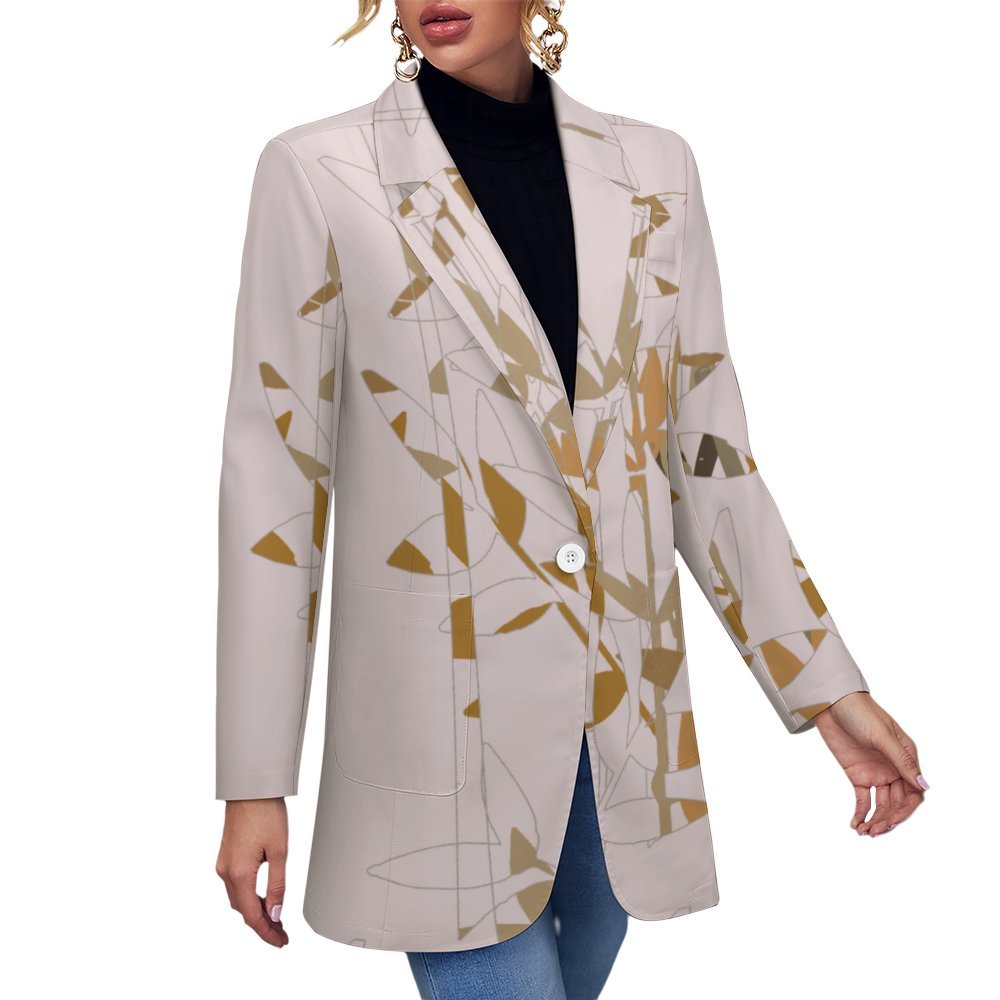 Miniaday Designs Bamboo Collection Women's Blazer Beige