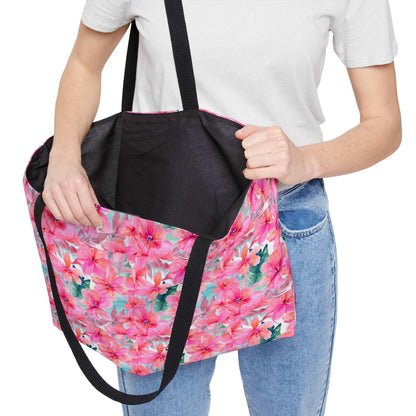 Miniaday Designs Hibiscus Whimsy Pink Weekender Tote Bag - Miniaday Designs, LLC.