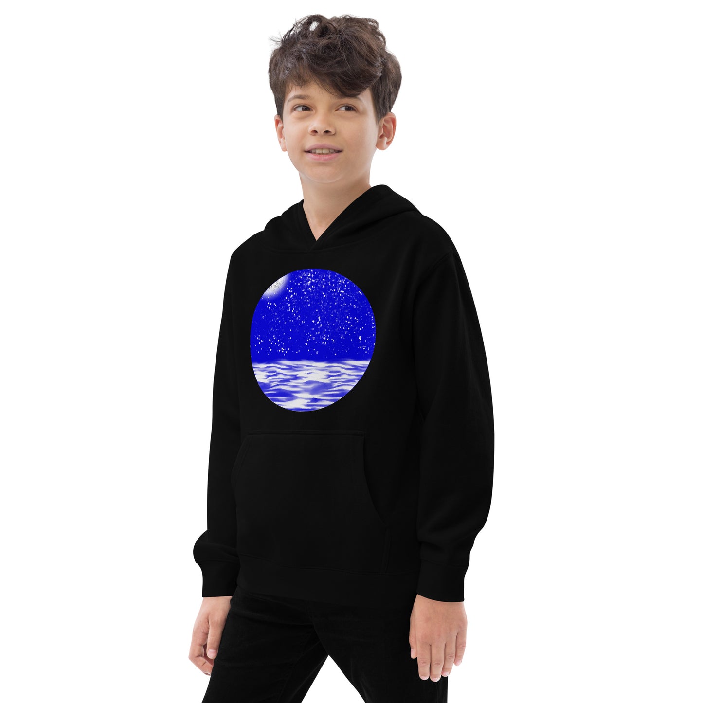 Miniaday Designs Kids fleece hoodie by Ryan White or Black Unisex - Miniaday Designs, LLC.