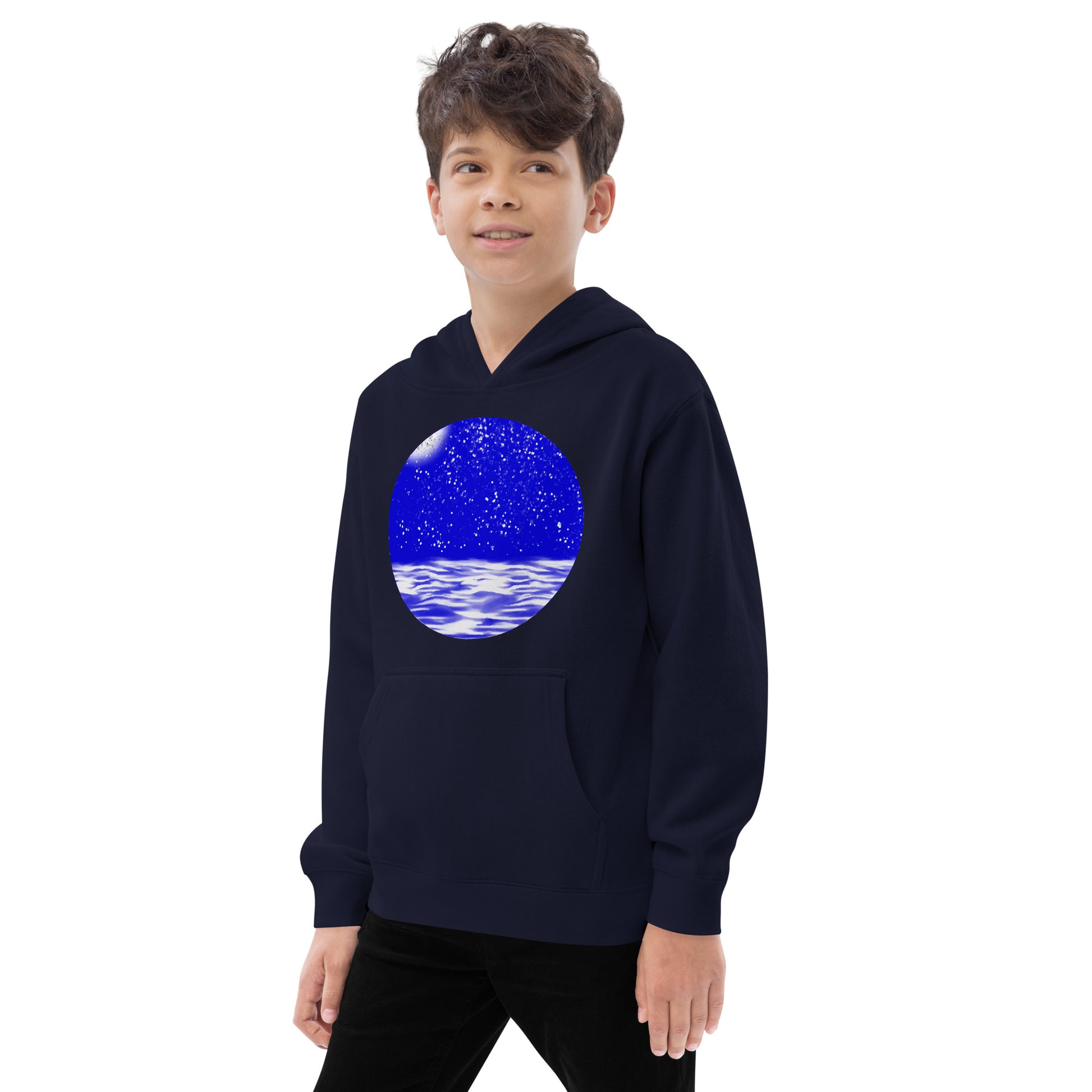 Miniaday Designs Kids fleece hoodie by Ryan White or Black Unisex - Miniaday Designs, LLC.