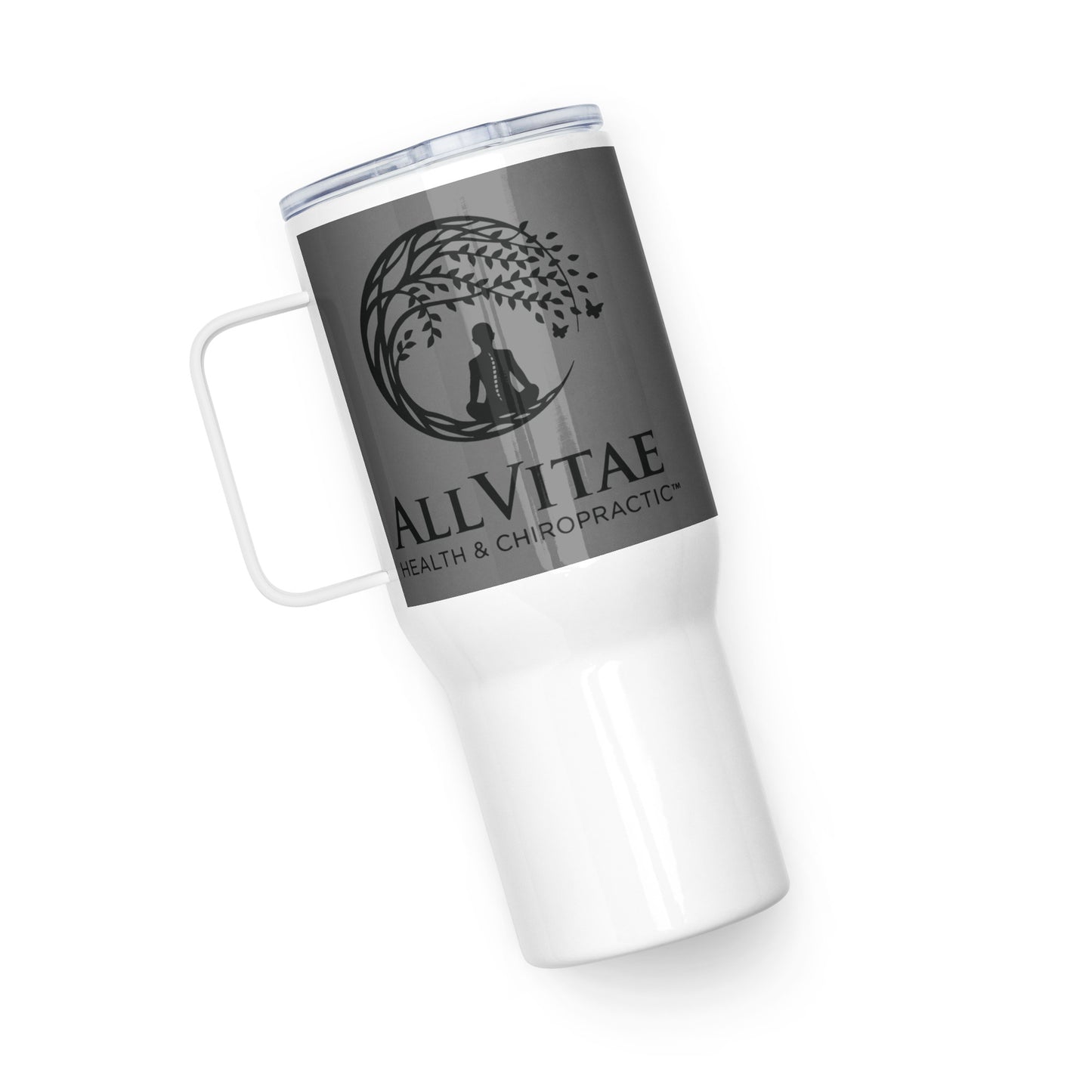 Travel mug with a handle - Miniaday Designs, LLC.