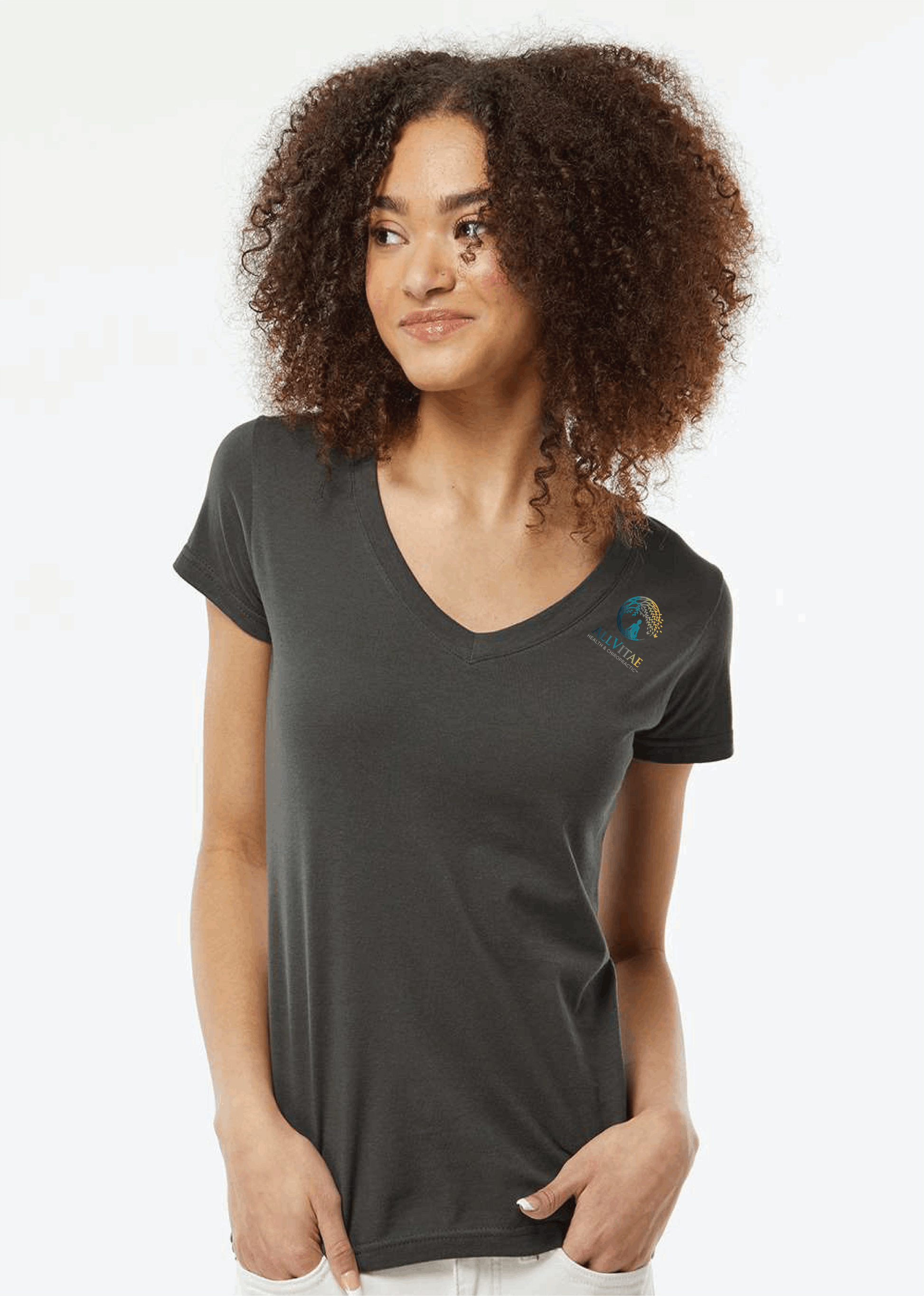 Allvitae Women's Tultex 214 V Neck Cotton