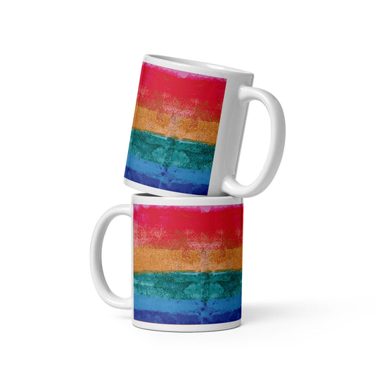 Daphne's Rainbow Surprise by Young Artist White Glossy Mug FREESHIPPING for Bulk Orders Available