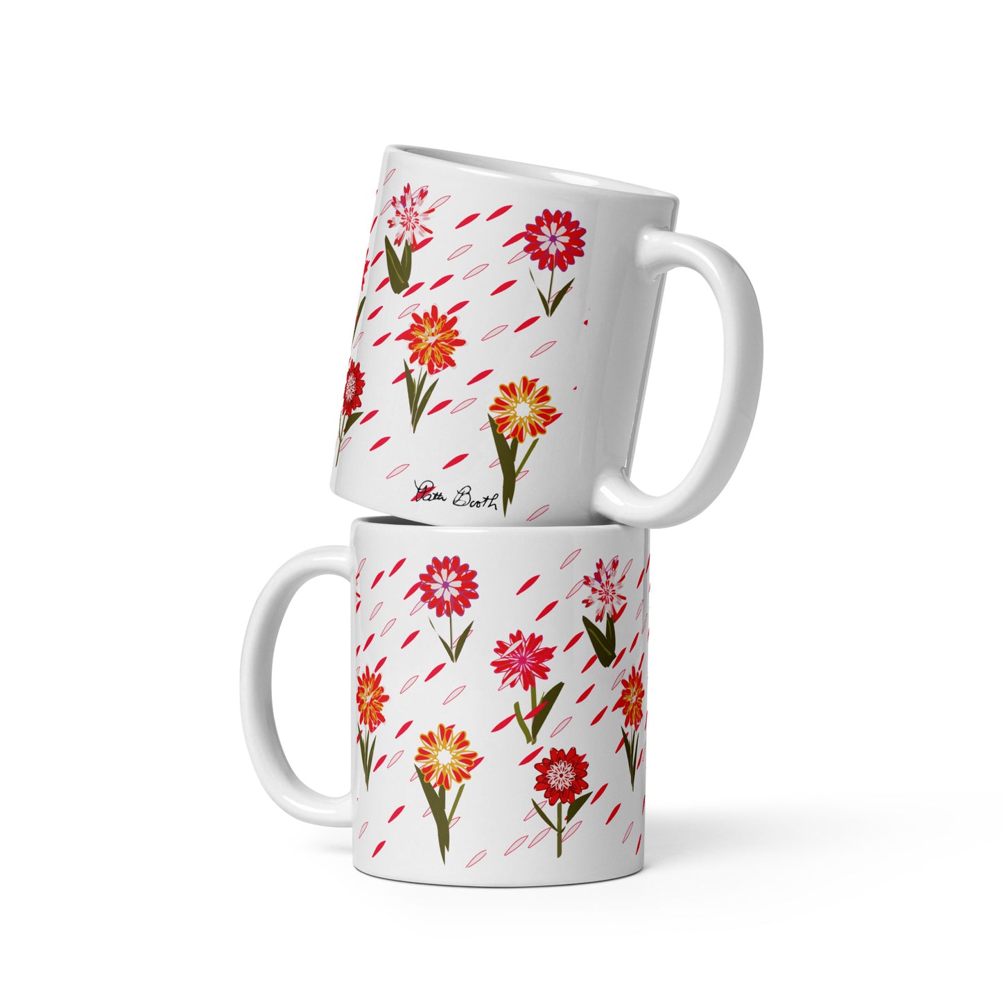 Spring Rain White Mug Signed FREE SHIPPING for BULK ORDERS